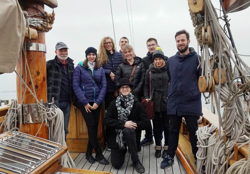 Studenci na żaglowcu s/y Olander